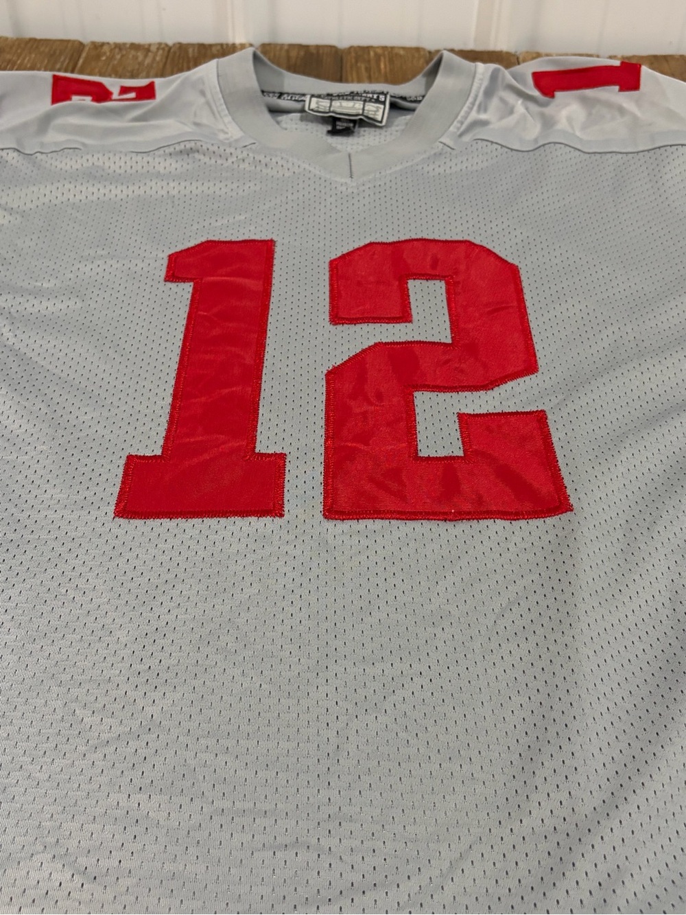Steve & Barry's Gray Mesh Ohio State Football Jersey with Red 12